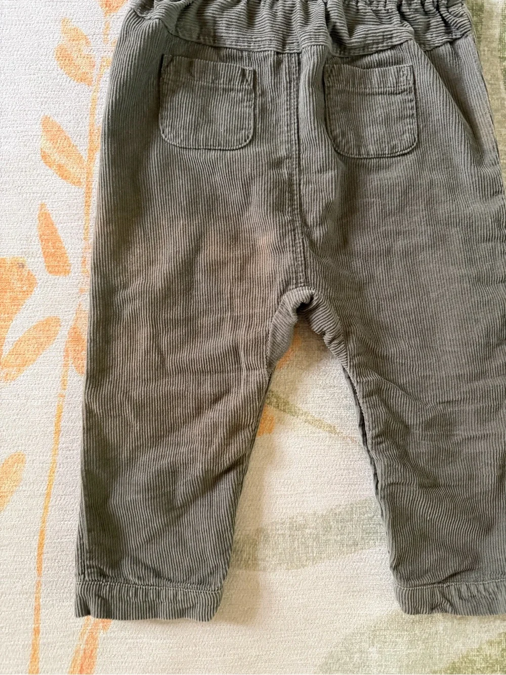 Set of 2 Pehr Corduroy Overalls in Sage & Portobello - Size 12-18 Months